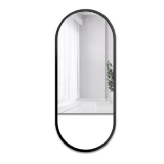 Miroir ovale dans un cadre en mdf noir mat - ODYS - couleur du cadre au choix