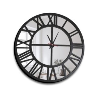 Horloge murale Loft miroir - ORES - couleur du cadre au choix