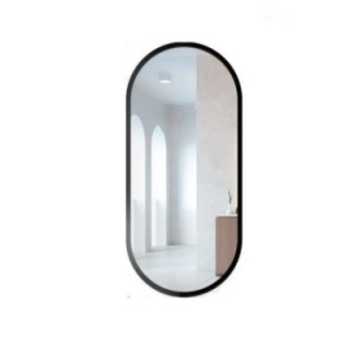 Miroir ovale en mdf noir mat - cadre OSKAR - couleur du cadre au choix