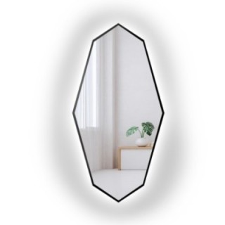 Miroir décoratif de forme organique aiguë dans un cadre avec éclairage - RIOLIT IN LED FRAME