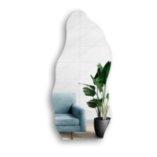 Miroir décoratif semi-ovale de forme organique - AURO 2