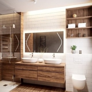 Miroir de salle de bain rectangulaire avec éclairage - SOFIA LED