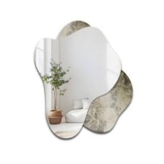 Miroir irrégulier sur miroir argenté vieilli - SPINEL
