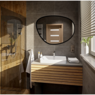 Miroir de forme irrégulière dans un cadre - AGAT IN A FRAME