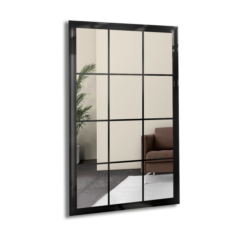 Miroir Loft avec meneaux - TELIMENA - couleur du cadre au choix