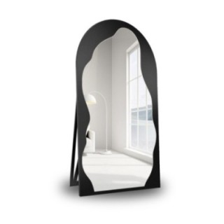 Miroir debout demi-ovale organique dans un cadre MDF - AURO 2 SUR PIED