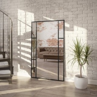 Miroir de loft avec meneaux - BARBARA - couleur du cadre au choix