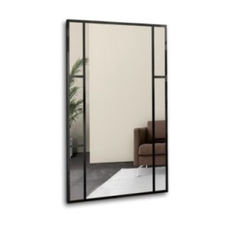 Miroir de loft avec meneaux - BARBARA - couleur du cadre au choix