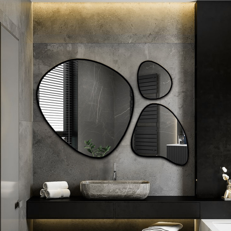 Set de trois miroirs organiques encadrés - FLORA IN A FRAME