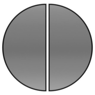 Jeu de demi-roues en MDF noir cadre SLIM - HILDA SET - couleur du cadre au choix