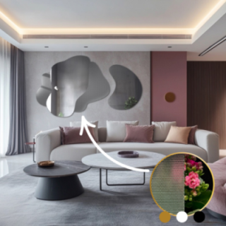 Miroirs décoratifs sur verre ornemental Master Point - LUXORA ARTIVIS