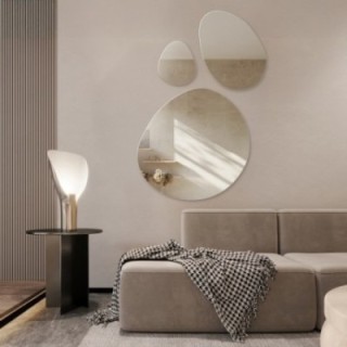 Set de trois miroirs décoratifs de forme organique - OPALIT