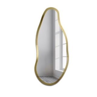 Miroir irrégulier dans un cadre en or brillant - BARYT SHINE