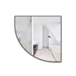 Miroir quart de cercle dans un cadre MDF - QUART DANS UN CADRE