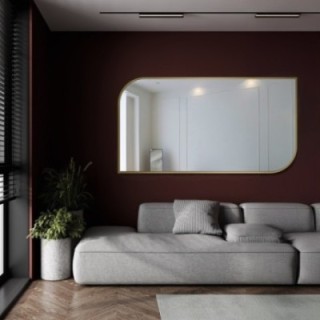 Miroir cadre MDF doré SLIM - TEARDROP -  Couleur du cadre au choix