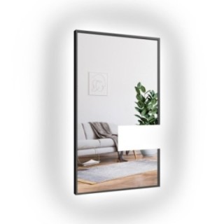 Miroir moderne encadré avec découpe d'armoire et éclairage LED 1503