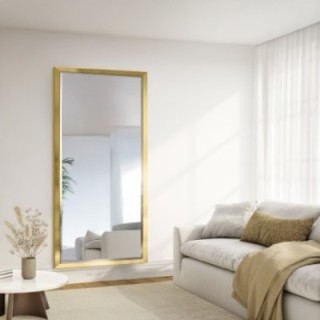 Miroir dans un cadre en bois élégant doré et argenté - 5201011