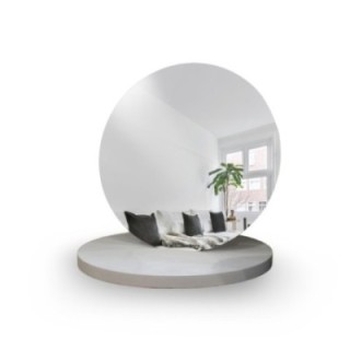 Miroir de maquillage rond décoratif sur pied - BLUM III