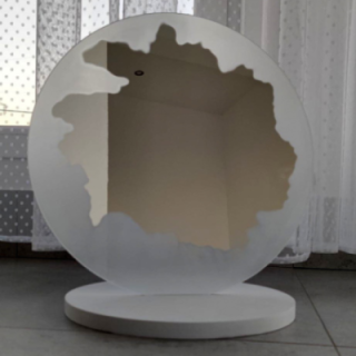 Miroir de maquillage cosmétique rond sur pied - BLUMI