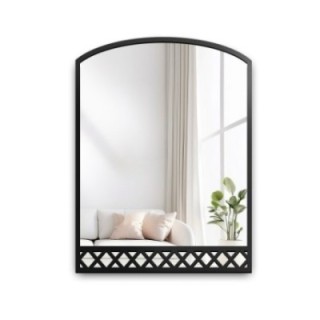 Miroir de fenêtre de grenier avec barreaux en MDF - BRUNO - couleur du cadre au choix