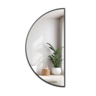 Miroir semi-circulaire avec cadre SLIM en MDF doré - HILDA - couleur du cadre au choix