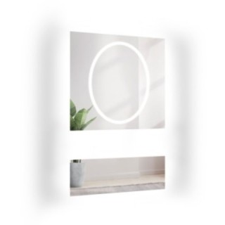 Miroir pour coiffeuse en deux parties avec éclairage - HUGO GLAM LED