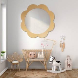 Miroir mural décoratif pour enfant dans un cadre en mdf - FLEURETTE