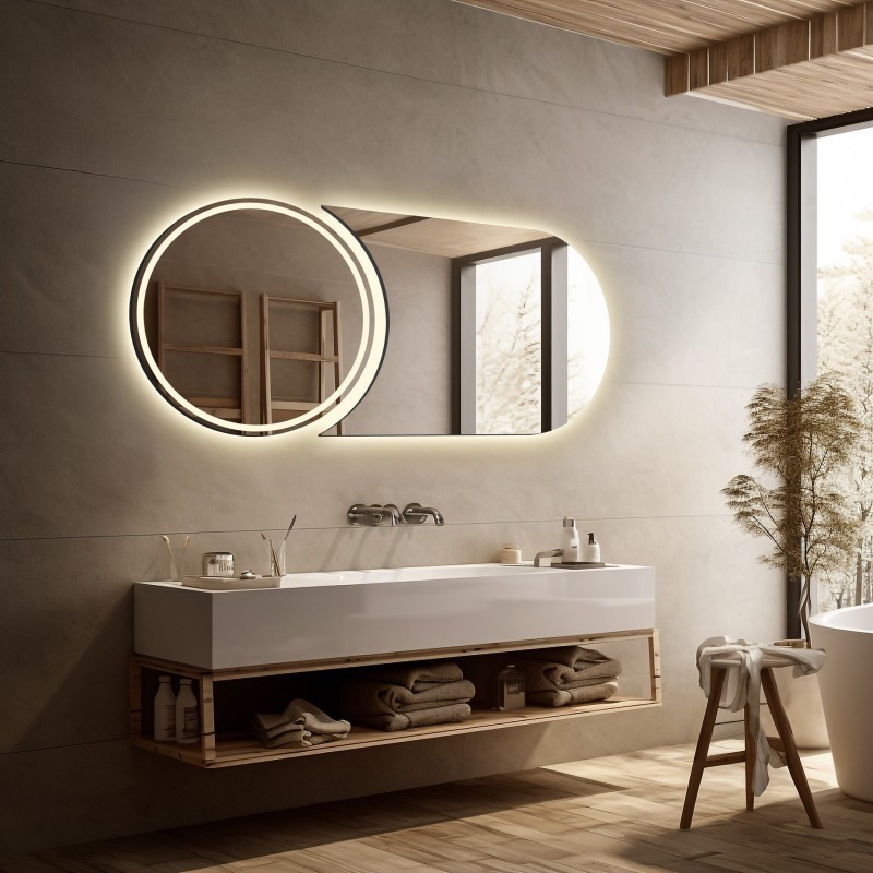 Miroir de salle de bain moderne avec éclairage - APOLLO LED II