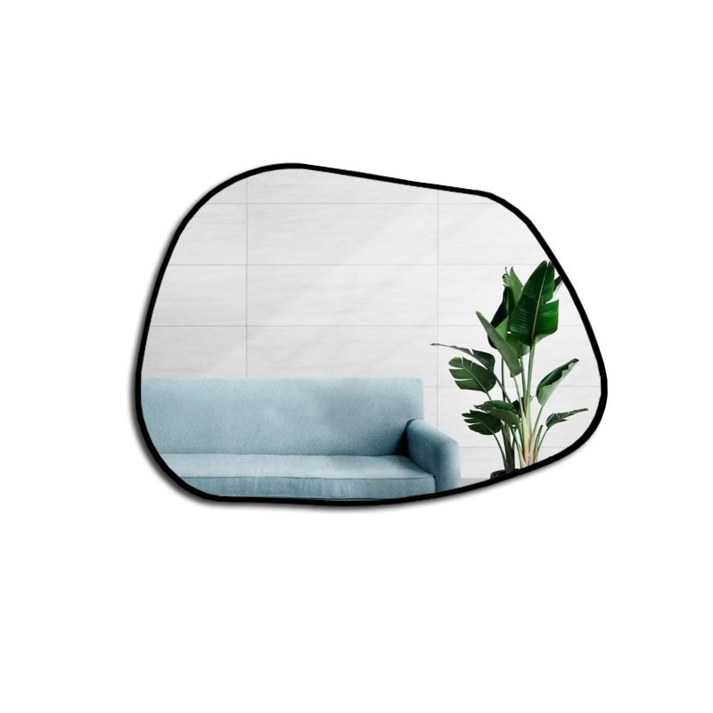 Miroir de forme organique dans un cadre MDF - BAZALT IN FRAME