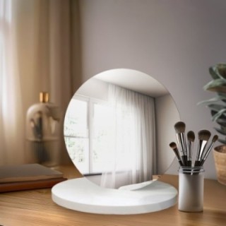 Miroir de maquillage rond décoratif sur pied - BLUM III