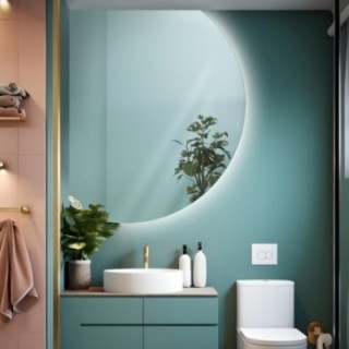 Miroir de forme irrégulière avec éclairage - DOLLY LED