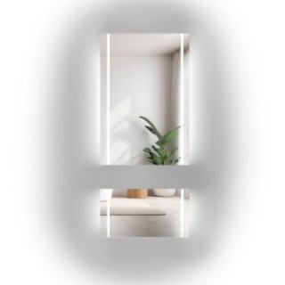 Miroir rectangulaire en deux parties avec éclairage - MERY LED