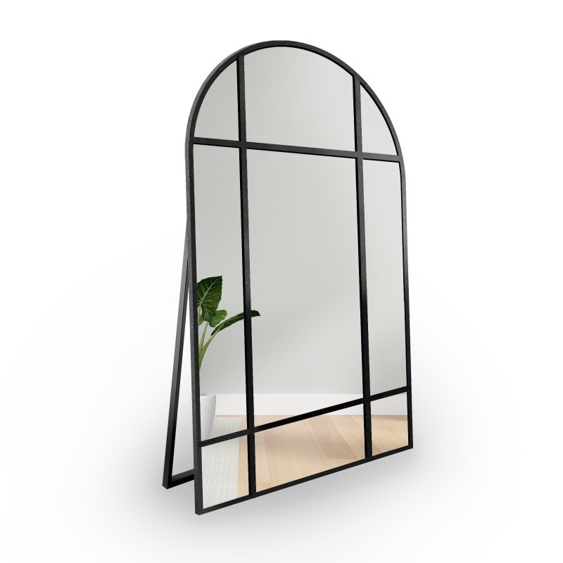 Miroir semi-ovale sur pied dans un cadre MDF - LOFTI III SUR PIED