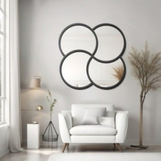 Miroir décoratif dans un cadre MDF noir - MIRO - couleur du cadre au choix