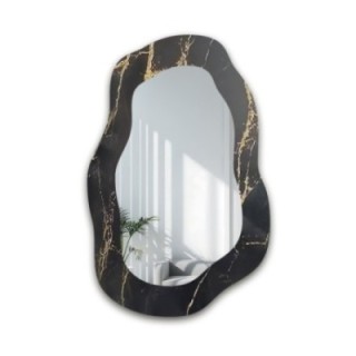 Miroir irrégulier sur marbre noir et doré – MARBLE NOCTO