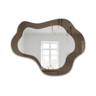 Miroir irrégulier sur une plaque de miroir brune – MOCHA COCOA