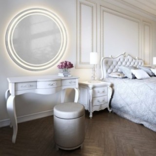 Miroir de salle de bain rond avec éclairage MAIA DUO LED