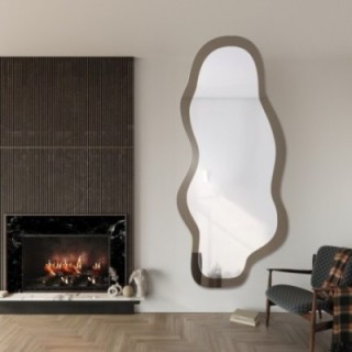 Miroir irrégulier sur une plaque de miroir brune – MOCHA TOFFEE