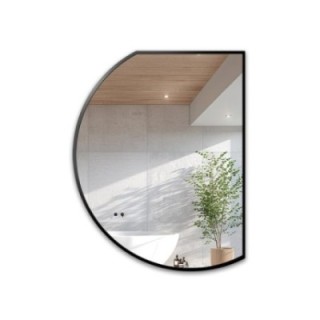 Miroir de forme irrégulière avec cadre en mdf noir mat - ODETTA