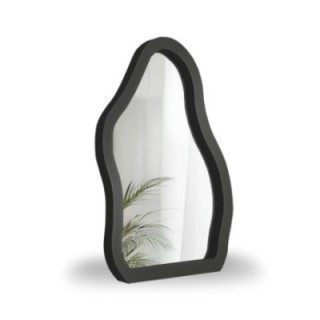 Miroir cosmétique dans un cadre noir en MDF - STONE PETITE