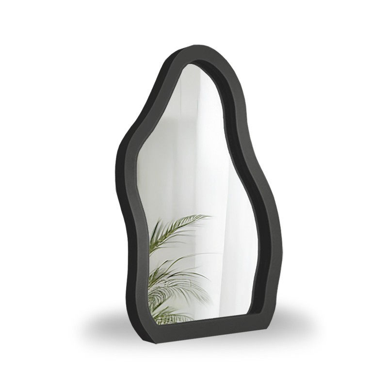 Miroir cosmétique dans un cadre noir en MDF - STONE PETITE