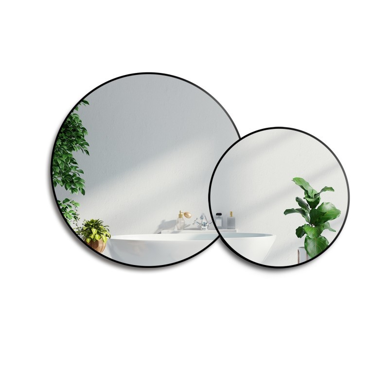 Miroir rond dans un cadre fin en mdf - DOTTI