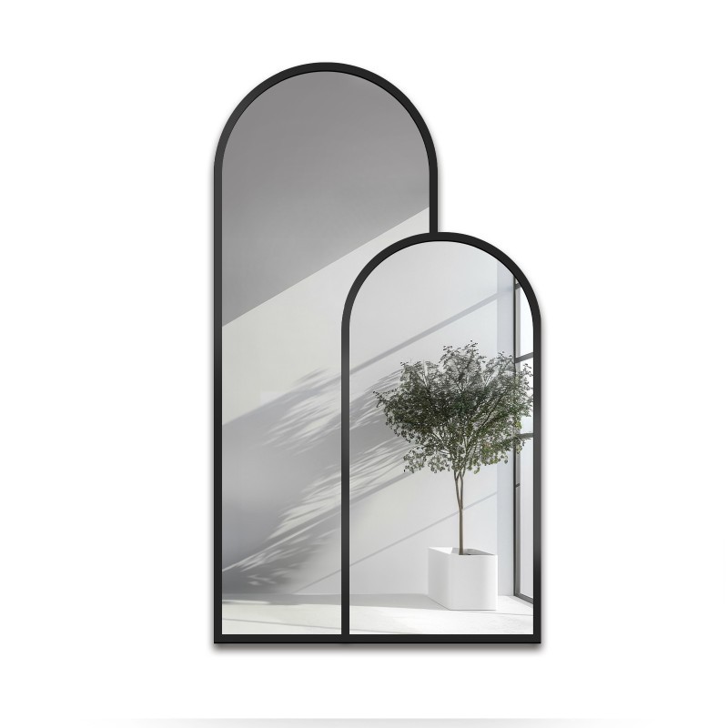 Miroir double semi-ovale dans un cadre en mdf - MURAN