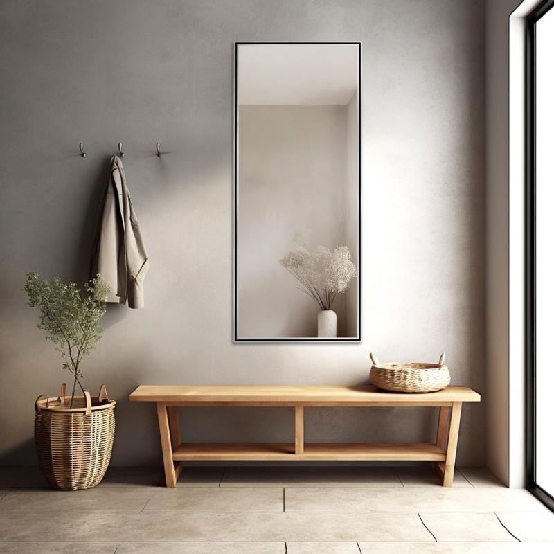 Miroir dans un délicat cadre décoratif en bois - 1501 - couleur du cadre au choix