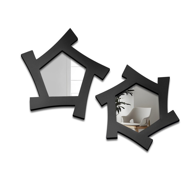 Jeu de miroirs décoratifs dans un cadre en MDF - SENS - couleur du cadre au choix