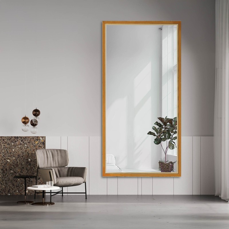 Miroir dans un délicat cadre décoratif en bois - 2801 - couleur du cadre au choix