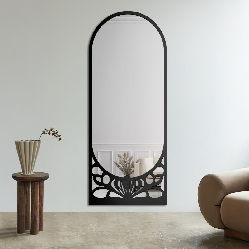 Miroir semi-ovale avec décor ajouré en MDF – VERONELLE ARDELLA 80x200
