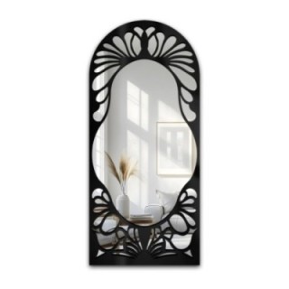 Miroir semi-ovale avec décor ajouré en MDF – VERONELLE FIORE 90X200
