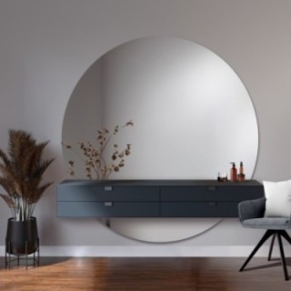 Miroir de salle de bains rond en deux parties - WIRO