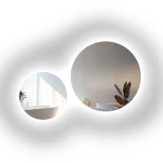 Set de miroirs de salle de bain ronds avec éclairage - SET DE CERCLES LED